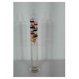 Galileo thermometer made in Germany. Stands 17"