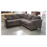 2-pc Sectional Sofa, "L", gray color upholstery,