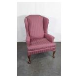 Broyhill Wingback Chair, Queen Anne footed. Rose