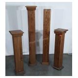 4pc Oak Columns or Display posts, note note