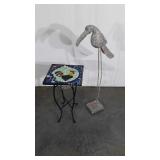 2-pc Home Goods lot. 42" tall Storke Bird figure,