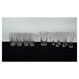 Nice glass drink set: pitcher, 8 tumblers and 6