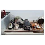 Space heater (powers up), rubics cune, totes,