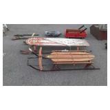 Two sleds space rocket x s - 17 and lightning