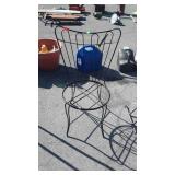 Metal framed outdoor patio chair