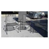 3 piece wrought iron patio set chairs