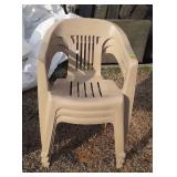 Three poly Outdoor Chairs