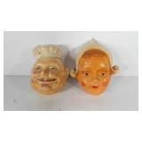 Two string holder faces, both have damage,