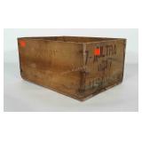 Ultra wooden shipping crate. Measures 15x11x8.