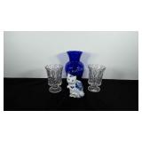 Mixed group, includes two lead crystal candle