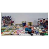 Toy lot: activity books,crafting items, playing