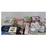 Mixed Homegoods: fan (no power cord), dishes,