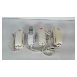 4 landline telephones.