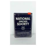 Unopened National Sarcasm Society metal sign, 8"