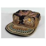 Beaded and embroidered hat, no size