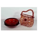 Glassware, ruby red bowl by teleflora gift and