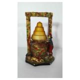 Chalkware wishing well lamp, made by the
