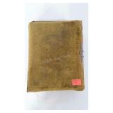 Velvet covered photo album with pictures and