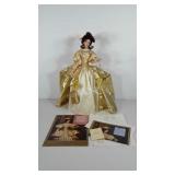 Porcelain doll with stand and paperwork, Princess