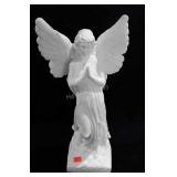Plaster angel statue, stands 21.5" tall