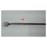 Long handled, metal 3 prong fork. Measures 23"