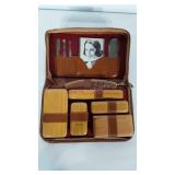 Toiletry travel bag with comb, brush, comb, nail