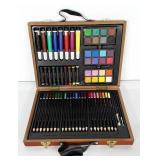 Artist kit in nice wooden carrying case. Used,