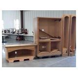 Large Wall Unit Curio. 5pcs as it is, doors need