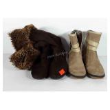 Two pairs of boots, one pair of knee high and one