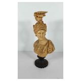 Athena sculpture bust, 14" h