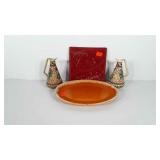 Home decor, includes hull pottery plate, two hand