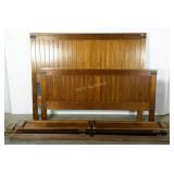 Queen head and foot board includes side rails,
