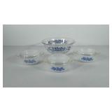 Pyrex mixing bowl (blue flowers with ribbon) and
