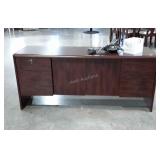 Office Credenza with few supplies, 2 drawers to