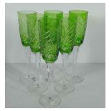 Glassware, set of six pottery barn green