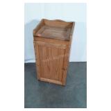 Kitchen Trash Can Container, Oak made, lift top,