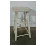 White painted stool. 24" seat height. Seller code