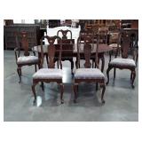 7pc Dining Table set, Queen Anne Extension Table
