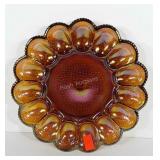 Glassware, carnival egg plate, 11"