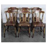 Set of 6 Boot Jack Chairs, plank bottom seating
