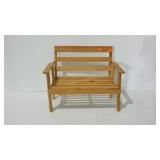 Pine doll bench. 22" wide.