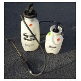 Two poly Garden Sprayers, one and two gallons
