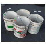 Hardware, 4 Buckets partial filled with Nails