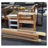 Misc. Lumber Lot, boards, shelf, Stand, post,