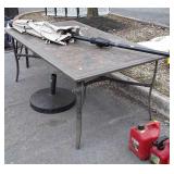 Patio Table 6ft long, ceramic tile inserts,
