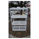 Poly Storage Shelf, 36x18x56". Outside lot