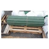 Roll Up Garage type Door, 49" wide, green color.