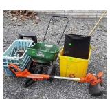Misc. This and that Lot, Fertilizer spreader,
