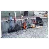 Long handled tools Group. Bunch of items