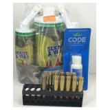 Code blue smoke detector, Scent away Max, and